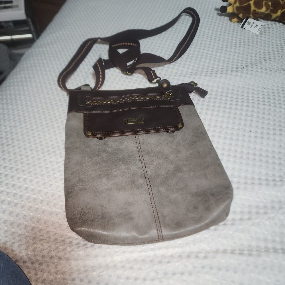 CHALA EUC GEMINI VEGAN LEATHER CROSSBODY BAG